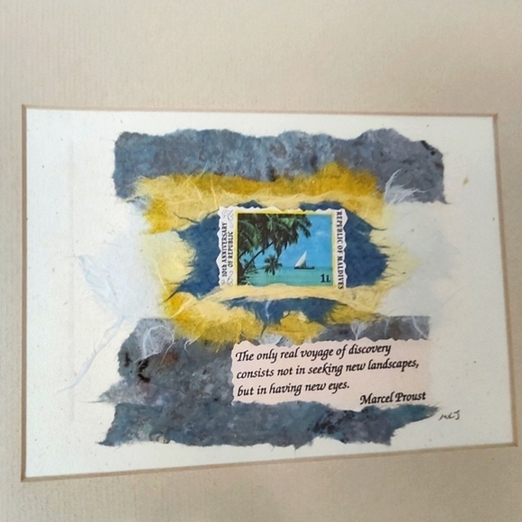 Martha Johnson Mixed Media Collage Framed Art - Picture 4 of 11